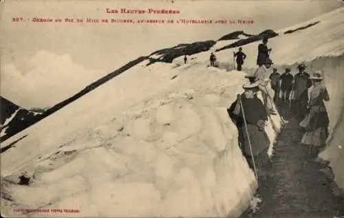 CPA Les Hautes Pyrénées, Chemin du Pic du Midi de Bigorre