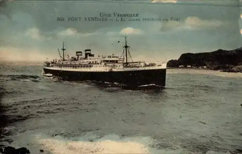 Ak Port Vendres Pyrénées Orientales, Hafen von Port Vendres mit Schiff 'Le Goelea'