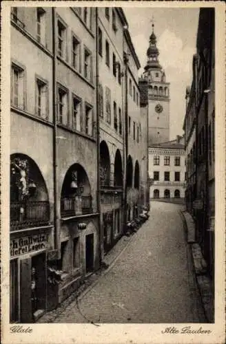 Ak Kłodzko Glatz Schlesien, Alte Lauben