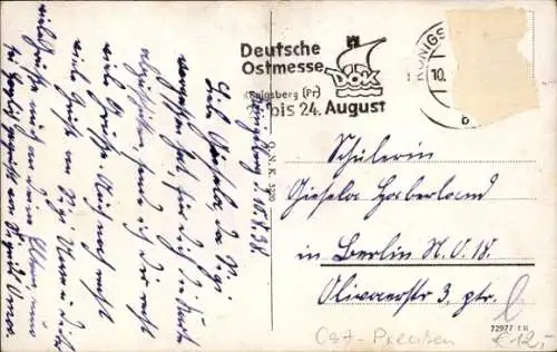 Ak Kaliningrad Königsberg Ostpreußen, Münzplatz, Schlossteich, Konzerthaus