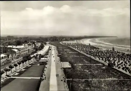 Ak Ostseebad Warnemünde Rostock, Strand und Promenade
