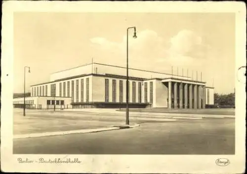 Ak Berlin Charlottenburg Westend, Deutschlandhalle