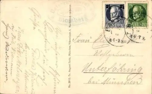 Ak Wackersberg in Oberbayern, Blomberghaus, Gebirgspanorama