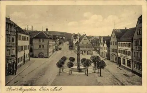 Ak Bad Mergentheim in Tauberfranken, Oberer Markt