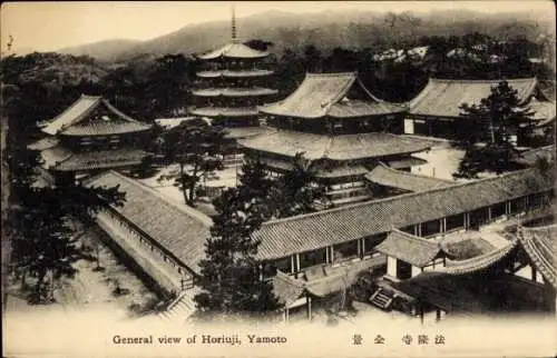 Ak Yamato Japan, Horiuji, Gesamtansicht