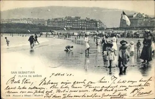 Ak Donostia San Sebastian Baskenland, Strand