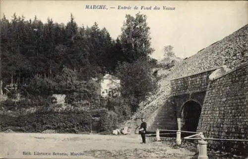 Ak Marche en Famenne Wallonien Luxemburg, Eingang zu einem Tunnel