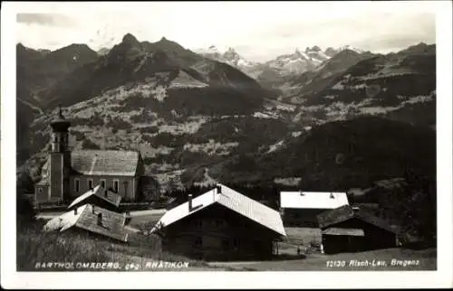 Ak Bartholomäberg Vorarlberg, gegen Rhätikon, Teilansicht