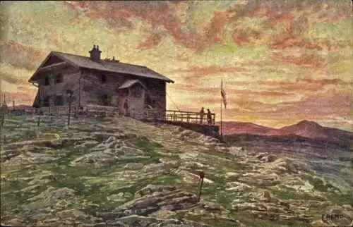 Ak Aspangberg St. Peter Niederösterreich, Wetterkoglerhaus am Hochwechsel, Wetterkogler-Haus, ...