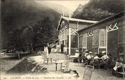 CPA Luchon Haute-Garonne, Vallée du Lys, Pavillon des Cascades