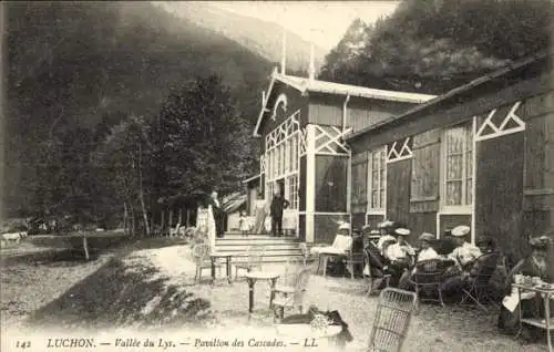 CPA Luchon Haute-Garonne, Vallée du Lys, Pavillon des Cascades