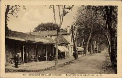CPA Andernos les Bains Gironde, Boulevard de la République