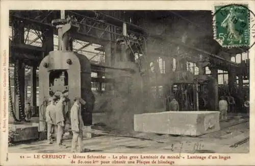 CPA Le Creusot Saône et Loire, Moulins Schneider