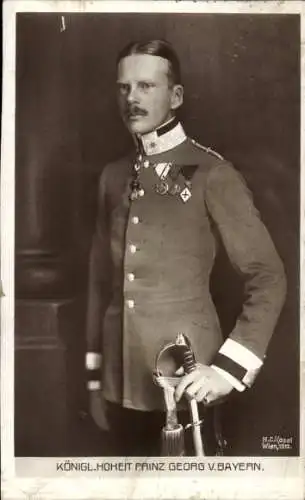 Ak Prinz Georg von Bayern, Portrait in Uniform