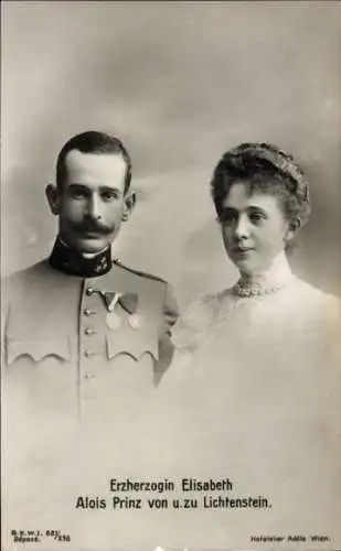 Ak Erzherzogin Elisabeth, Alois Prinz von und zu Liechtenstein