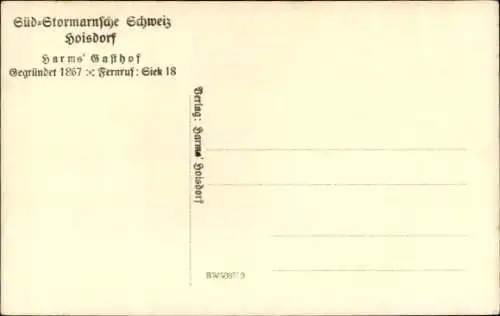 Ak Hoisdorf in Schleswig-Holstein, Harms Gasthof