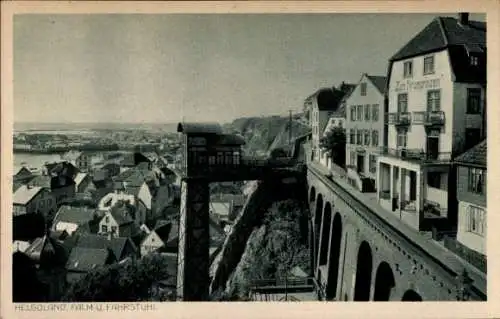 Ak Helgoland, Falm und Fahrstuhl