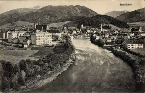 Ak Leoben Steiermark, Gesamtansicht