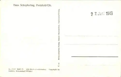 Ak Pretzfeld in Oberfranken, Fliegeraufnahme