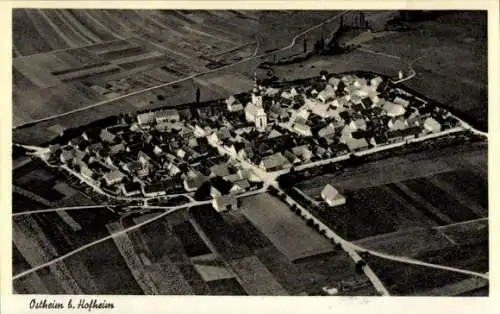 Ak Ostheim vor der Rhön Unterfranken, Fliegeraufnahme