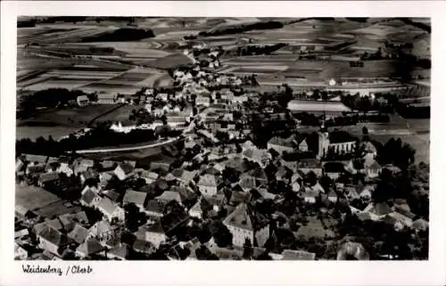 Ak Weidenberg in Oberfranken, Fliegeraufnahme