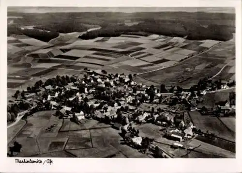 Ak Martinlamitz Schwarzenbach an der Saale Oberfranken, Fliegeraufnahme