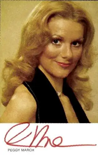 Ak Sängerin Peggy March, Portrait, Autogramm