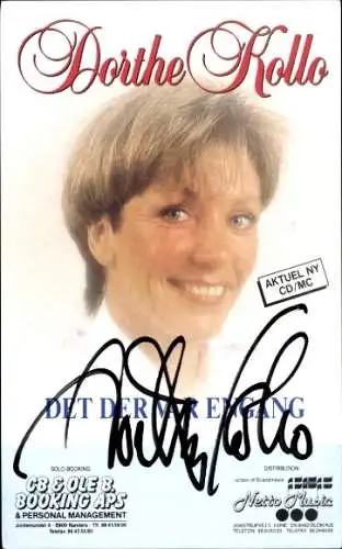 Ak Sängerin Dorthe Kollo, Portrait, Autogramm