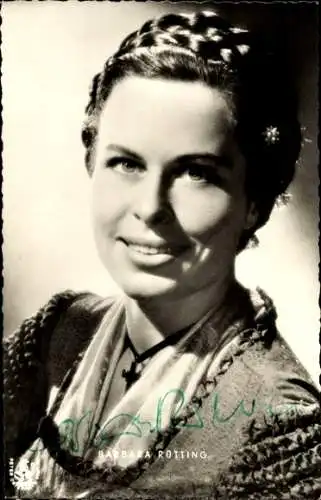 Ak Schauspielerin Barbara Rütting, Portrait, Autogramm, Geierwally