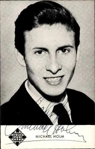 Ak Sänger Michael Holm, Portrait, Autogramm, Telefunken