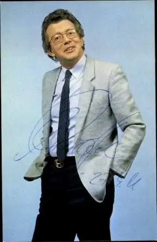 Ak Schauspieler und Sänger und Moderator Dieter Thomas Heck, Portrait, Autogramm