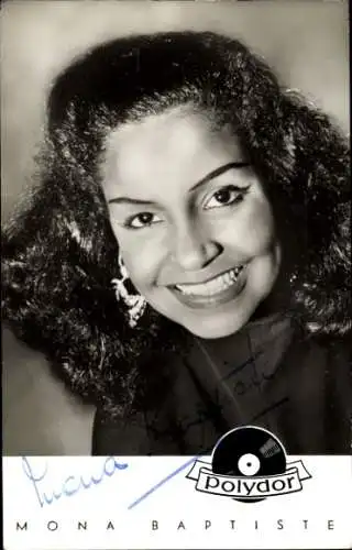 Ak Sängerin Mona Baptiste, Portrait, Autogramm, Polydor