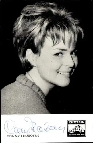 Ak Schauspielerin und Sängerin Conny Froboess, Portrait, Autogramm