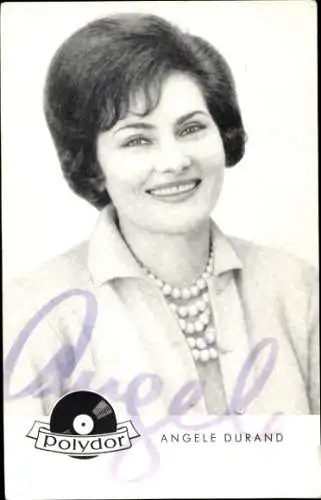 Ak Sängerin Angele Durand, Portrait, Autogramm, Polydor