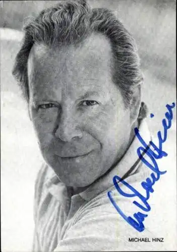 Foto Ak Schauspieler Micheal Hinz, Autogramm