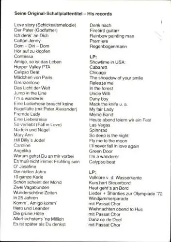 Foto Ak Sänger Sven Jenssen, Autogramm