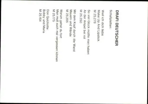 Foto Ak Sänger Drafi Deutscher, Autogramm