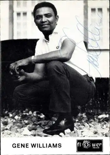 Foto Ak Sänger Gene Williams, Autogramm