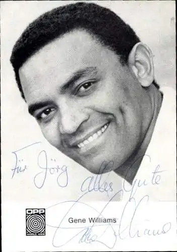 Foto Ak Sänger Gene Williams, Autogramm