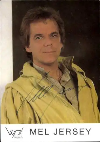 Foto Ak Sänger Mel Jersey, Autogramm