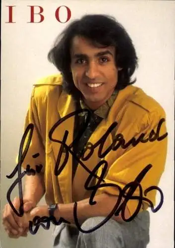 Foto Ak Sänger Ibo, Autogramm