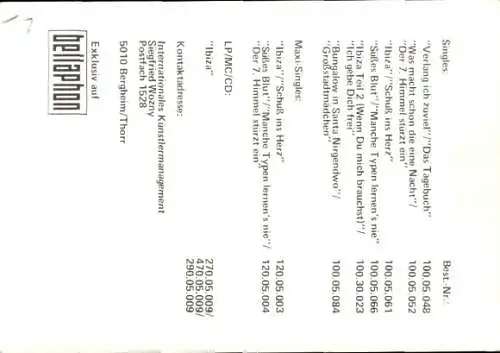 Foto Ak Sänger Ibo, Autogramm