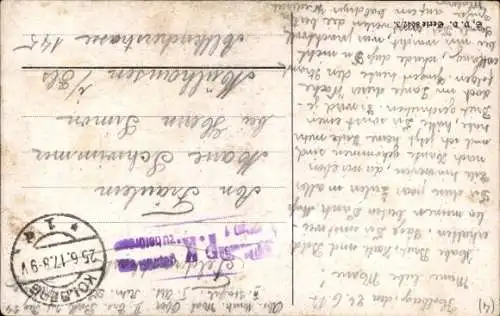 Ak Liebesglück, Liebespaar, Mann in Uniform