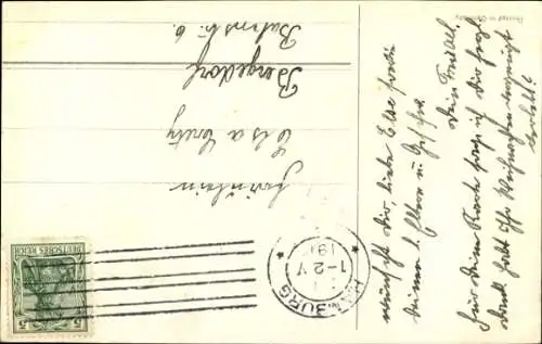 Ak Glückwunsch Neujahr, Dorfidyll