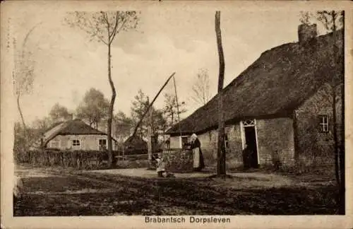 Ak Brabantsch-Dorpsleven, Frau am Wasserbrunnen