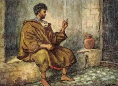 Künstler Ak Joseph van Egypte, En hij wierp Joseph in den kerker..., Genesis IXL 20