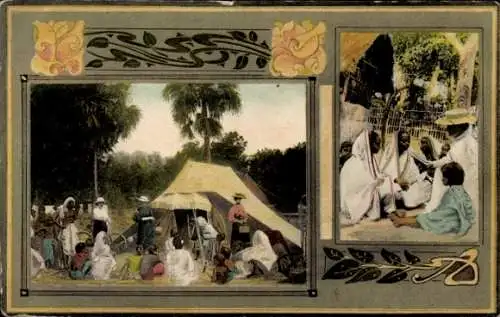 Passepartout Ak Mission in Afrika, Zelt, Missionar