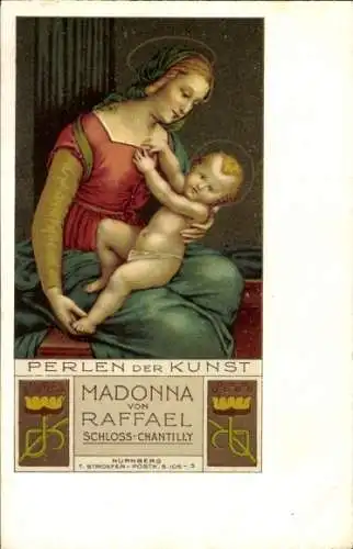 Künstler Ak Raffael, Madonna, Perlen der Kunst