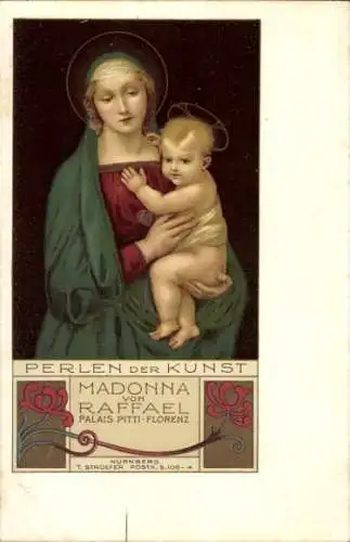 Künstler Ak Raffael, Madonna, Perlen der Kunst