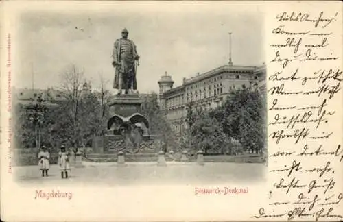 Ak Magdeburg an der Elbe, Bismarck-Denkmal